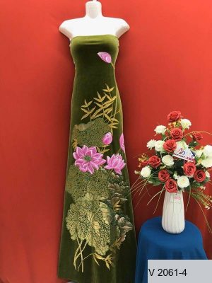 vai ao dai nhung ve hinh hoa sen cao cap (4)